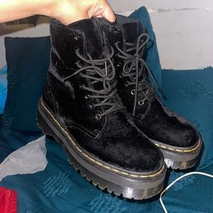 Velvet Dr Marten Platforms